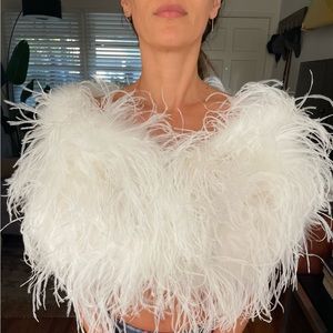 Bridal Ostrich Feather Shrug- 100% real Ostrich Feathers